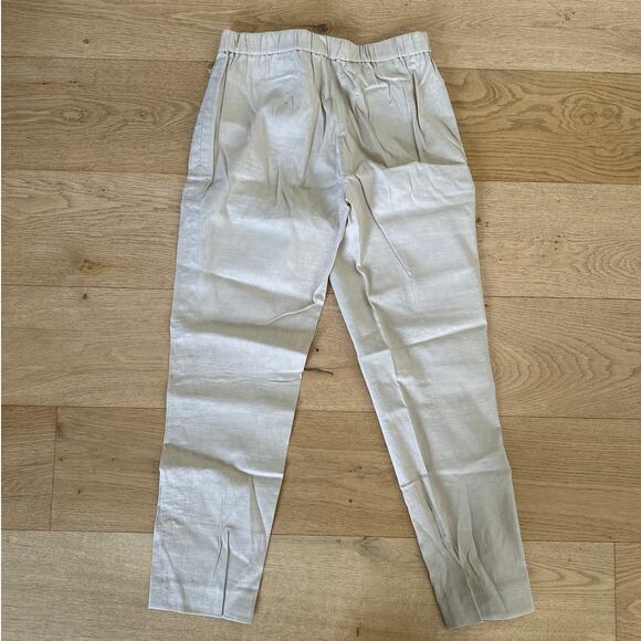 Theory - Treeca Pull On Linen Pants in Beige - Picture 5 of 5